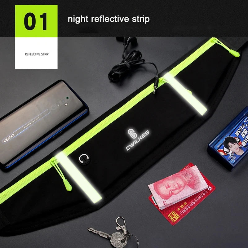 Sports Fanny Pack Women Running Belt Waist Bag Men Waterproof Gym Phone Pouch Banana Bags Run Accessories