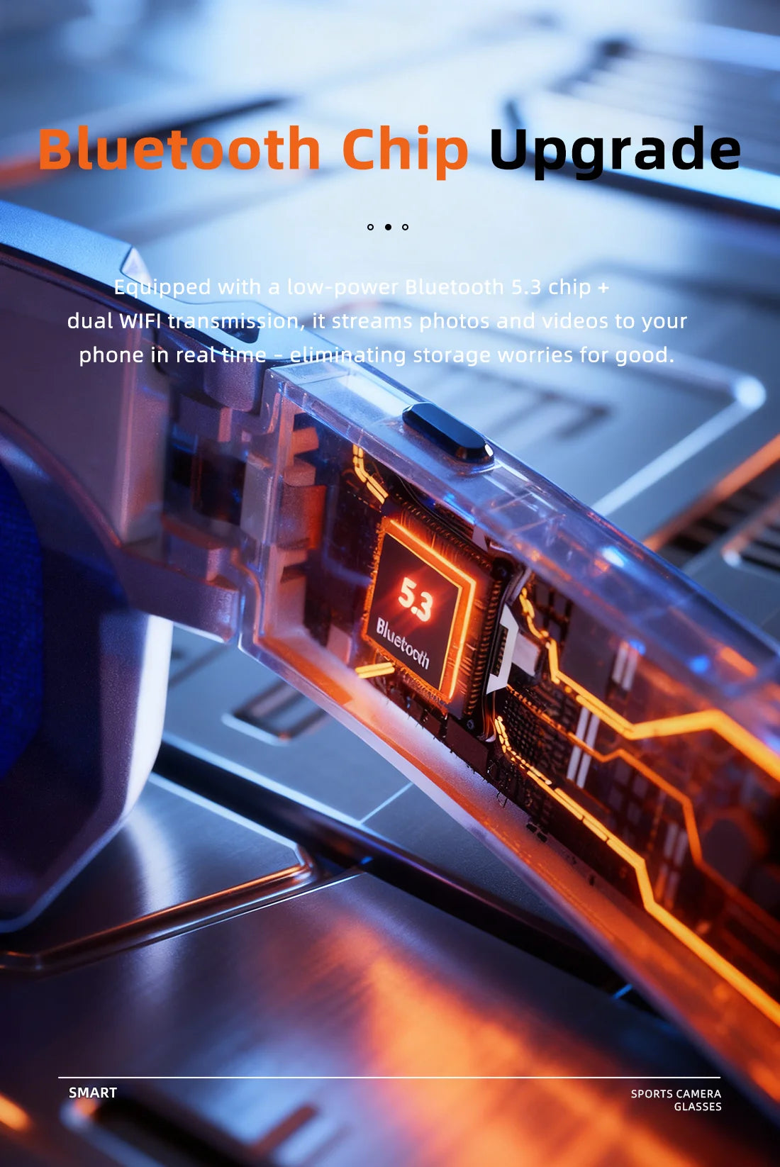 New Outdoor Sport 4K Anti-shake Camera Smart Glasses Men 1200P Video Recording Take Photo Waterproof Sandproof Sunglasses Women