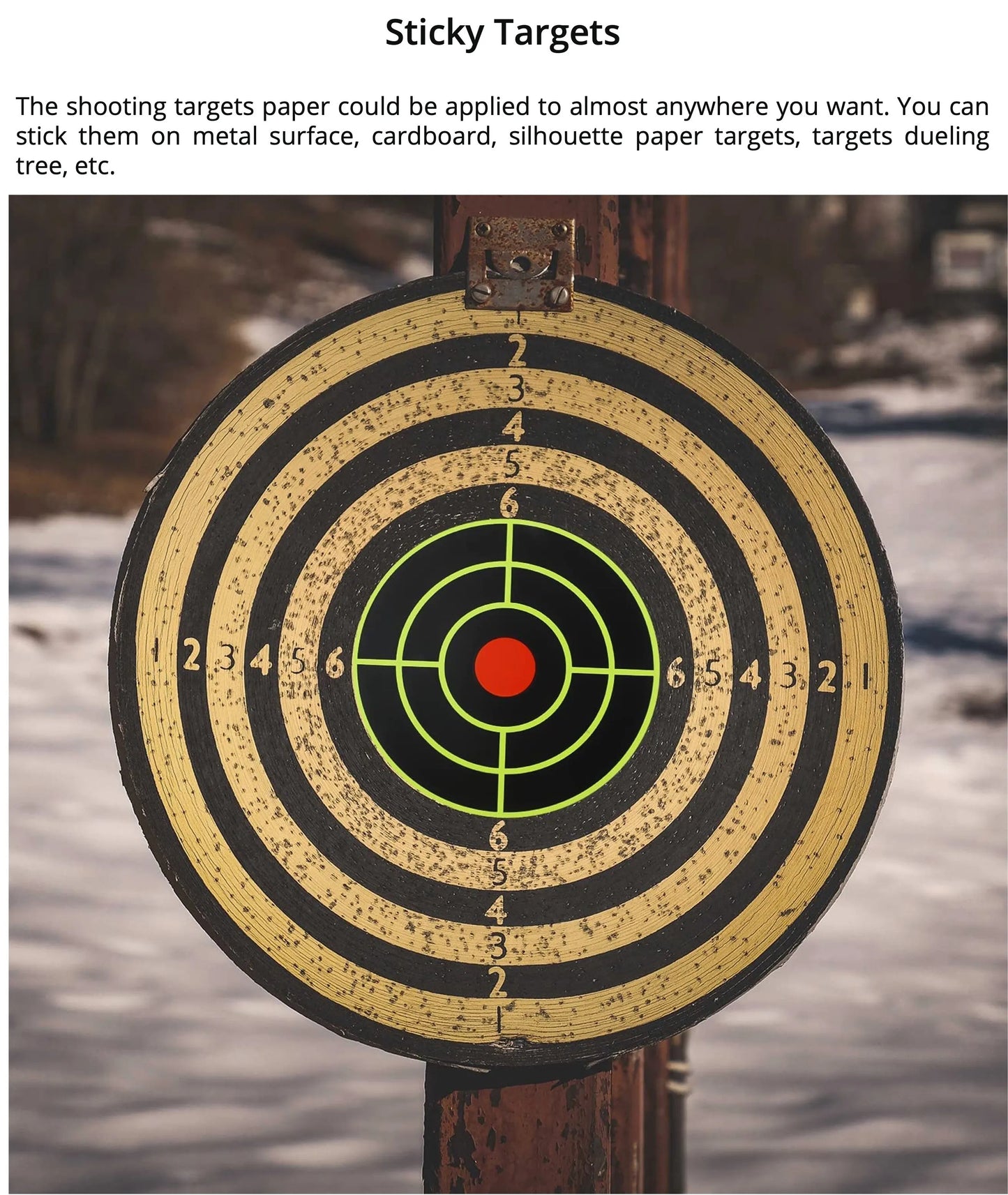 200Pcs Self Adhesive Shooting Target Sticker 7.6cm Splatter Splash Amp Reactive Practice Training Hunting Stickers