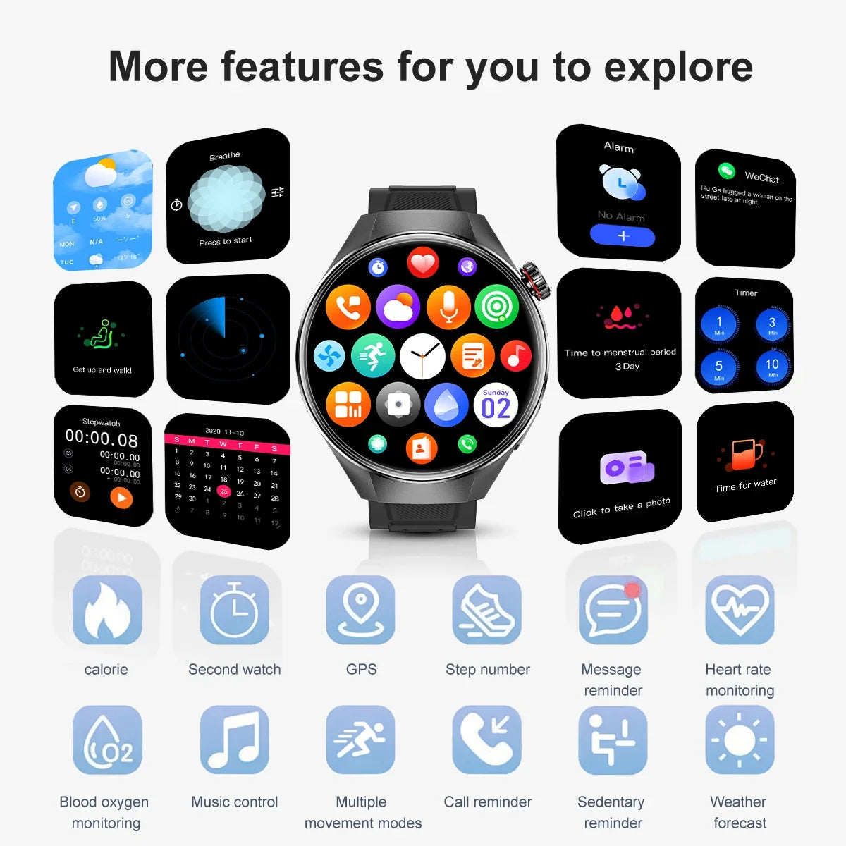 2025 New Originl Watch G5 PlUS Smart Watch 1.75" HD AMOLED Screen GPS track Heart Rate Bluetooth Call Compass Smartwatch for Men