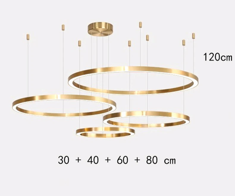 Modern home decor ring led lights pendant light lamps for living room Chandeliers for dining room hanging light indoor lighting