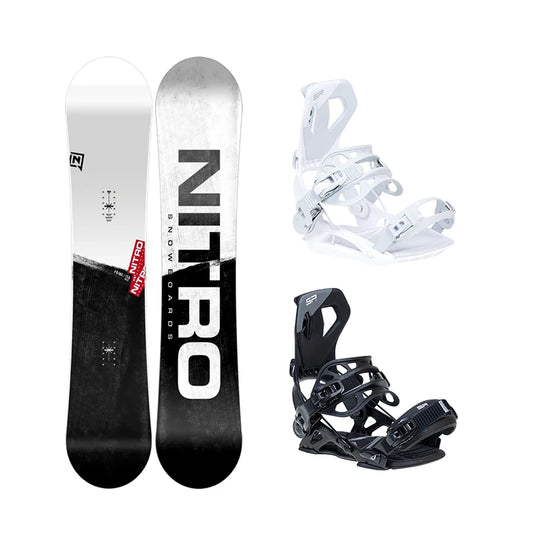 Adjustable Black Snowboard Aluminum Snowboard and Bundle Men's Bundle Snowboard Bundle
