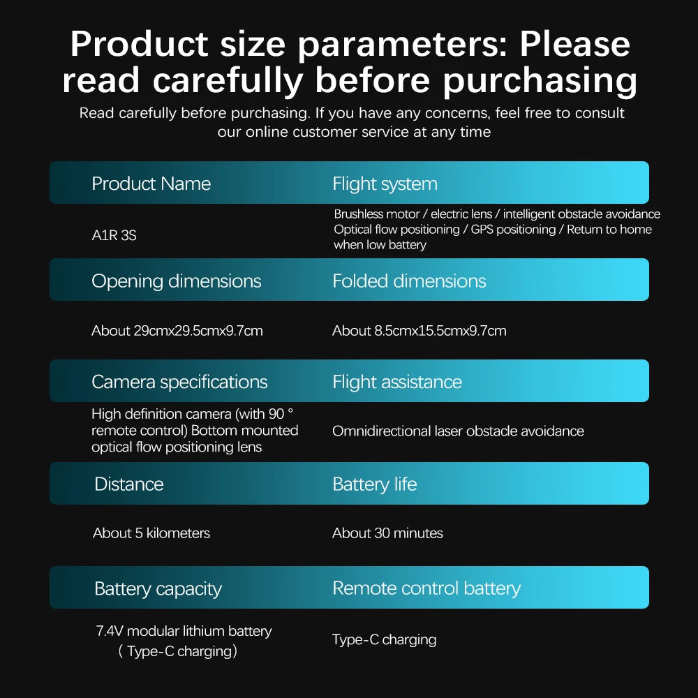 A1R 3S Original 8K Drone 4K Professional 5G GPS 360° Laser obstacle avoidance Brushless Foldable Quadcopter RC Distance 3KM Dron