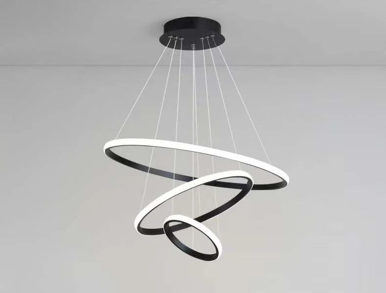 Nordic Simple Circles Pendant Lamp Chandelier LED 3 Rings lights for Dining Bar Living Room Chandelier Loft home decoration