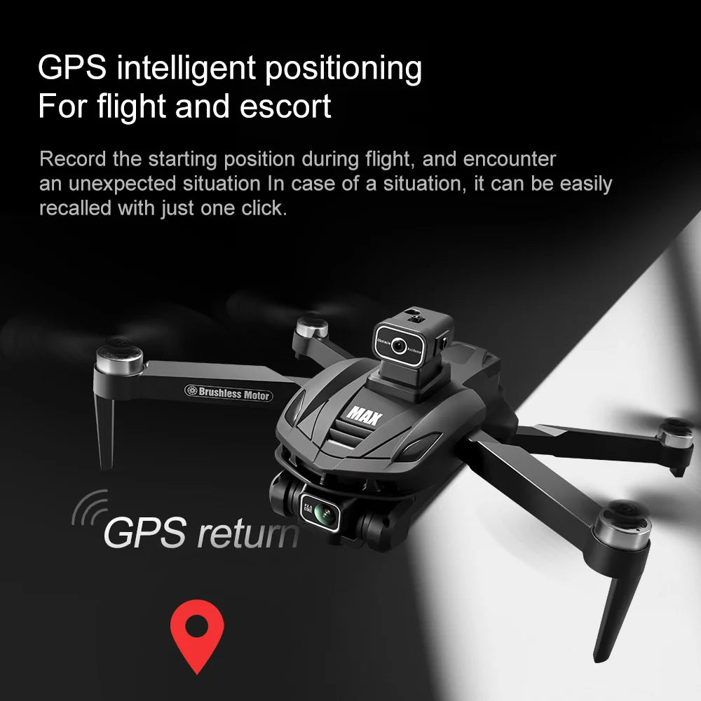 V168 MAX GPS Drone Professional 8K Camera Aerial FPV Brushless Avoiding Obstacle with Large Screen Remote Control Folding Drones