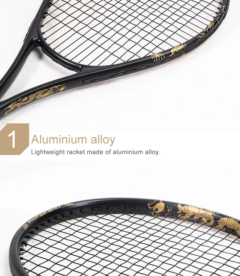 ALPSPORT T800 Carbon Fiber Tennis Racket 18K, Professional Training Racket with Bag & Adjustable Strap (Men & Women)