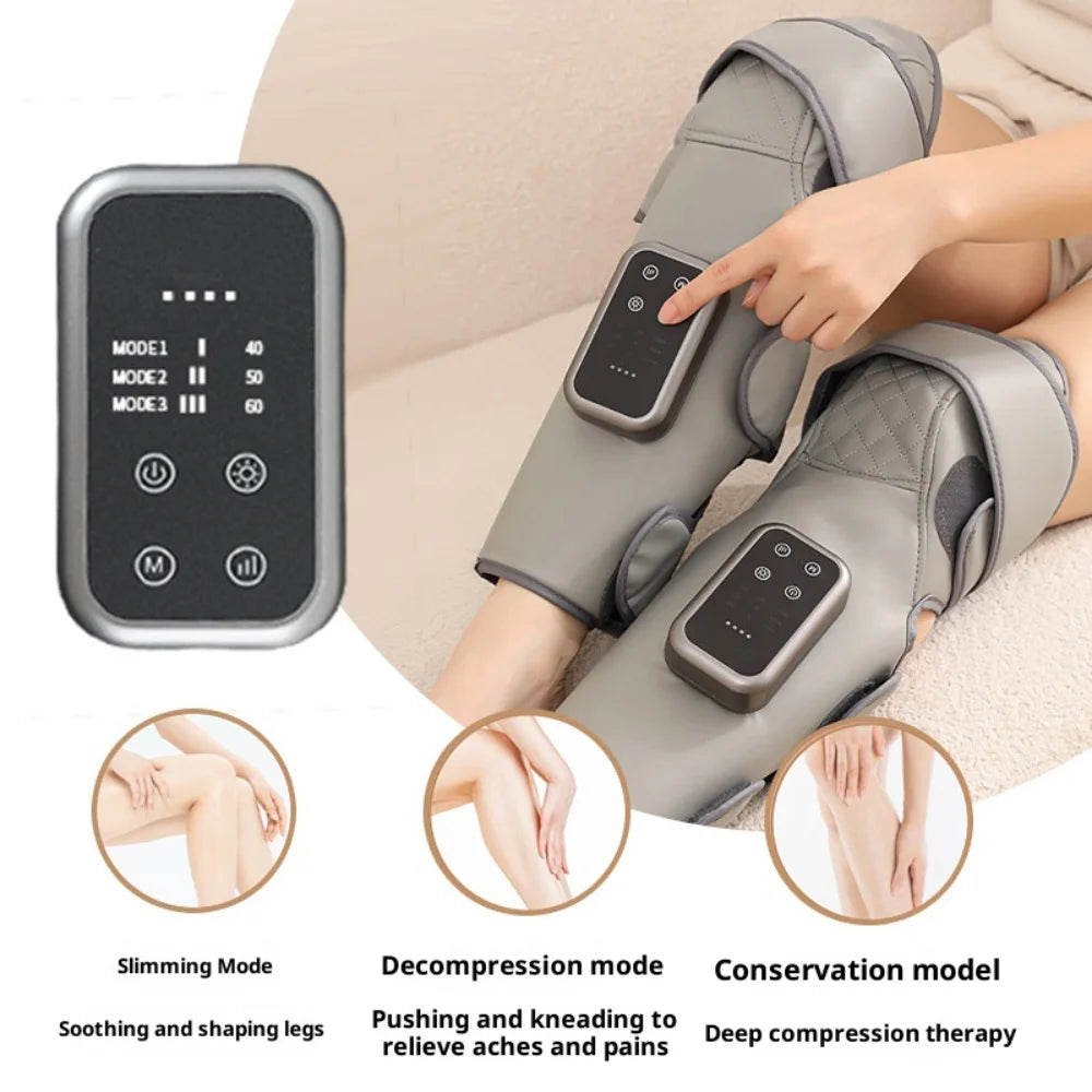 Electric Leg Massager Athletes Heating Muscle Relaxation Foot Leg Recovery Massage Machine Promotes Blood Circulation Tools