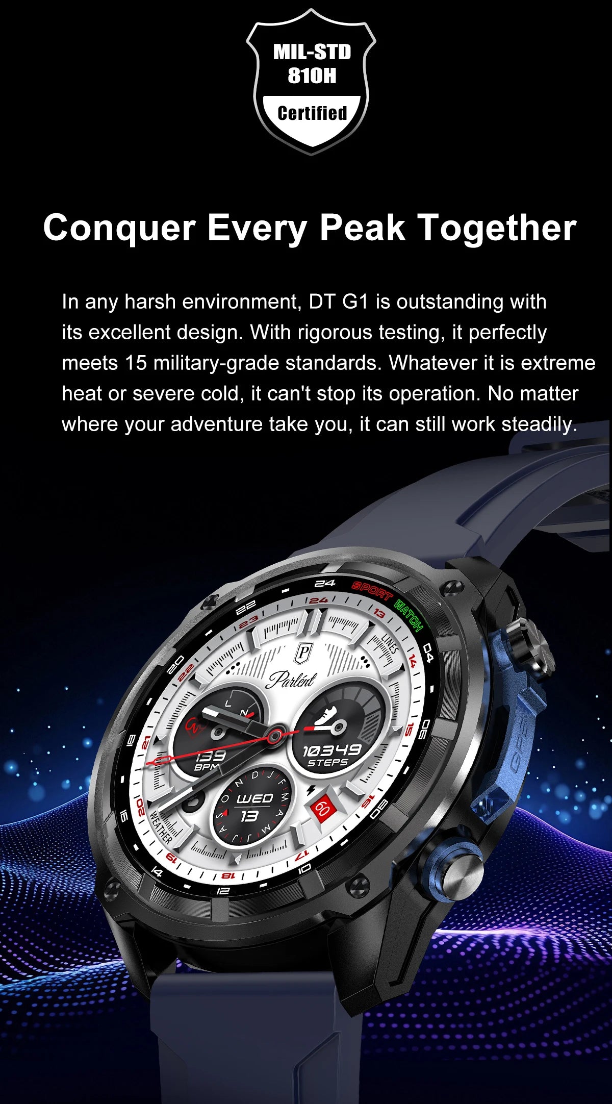 New Built in Real GPS HD Smart Watch Men Outdoor Altimeter 1000mAh Battery 4GB Memory 10ATM Waterproof Bluetooth Call Smartwatch