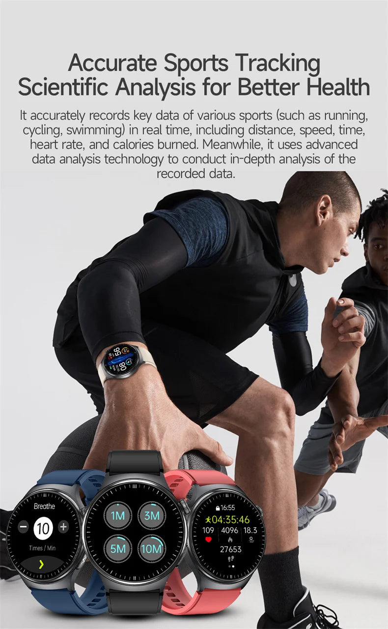 2026New Health Diagnosis Smart Watches Men Sport ECG Heart Rate Blood Pressure Uric acid Waterproof Smartwatches For Men women