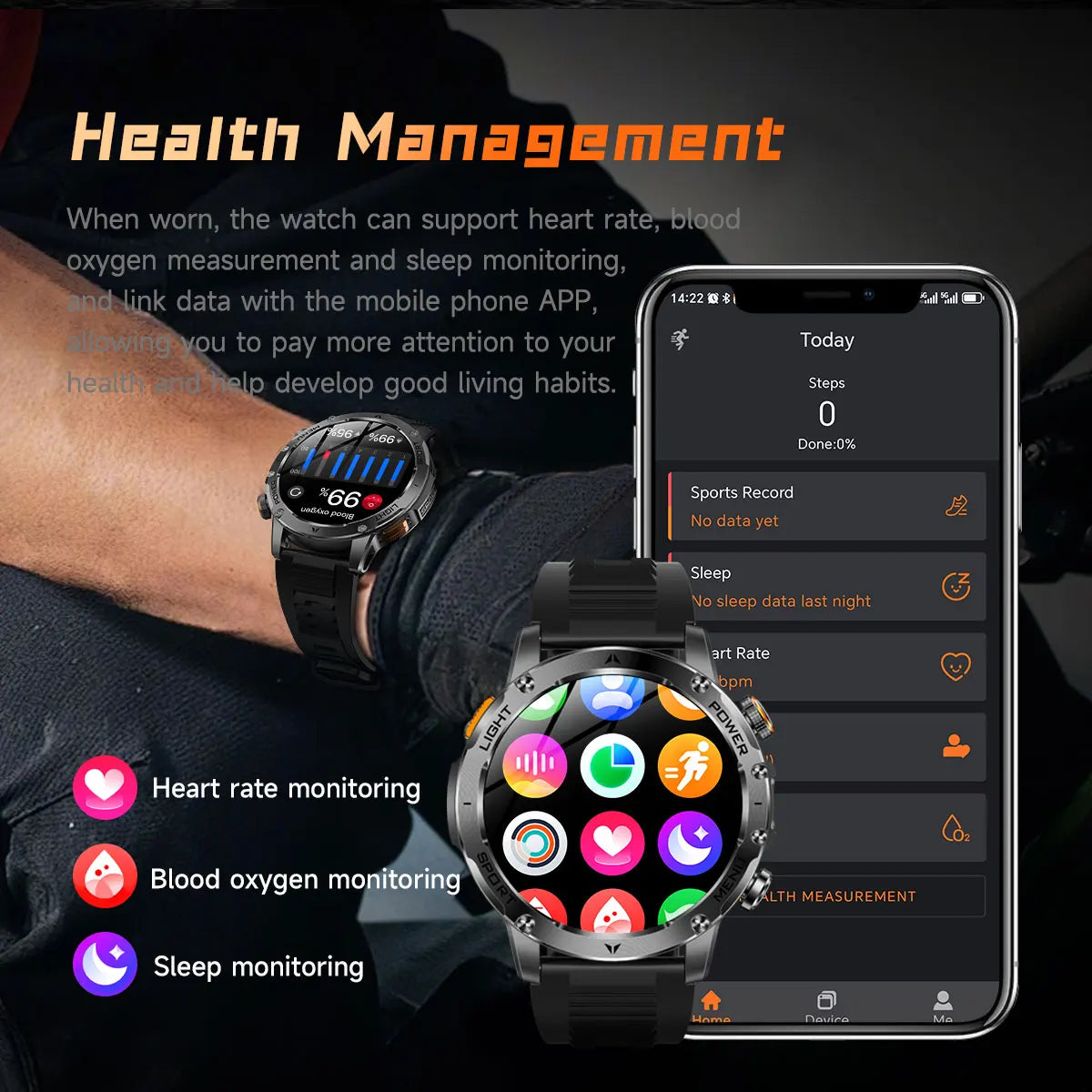 2025 Men 1.7-inch AMOLED Screen Smart Watch 1000mAh Battery Heart Rate Bluetooth Call NFC GPS Tracker Sports Fitness Watches New