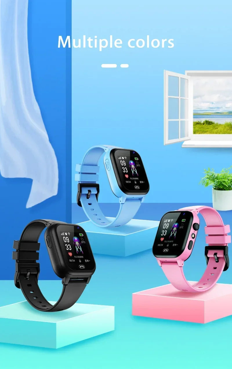 Lenovo Kids Smartwatch 4G Wifi GPS SOS Location Video Call Analogue Card Waterproof Watch Camera Boys Girls Upgrade New Watch