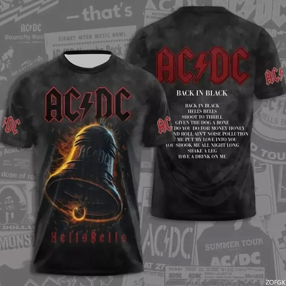 2025 Rock Band T-shirt 3D Printed Quick Drying Sports Breathable Men's Round Neck T-shirt