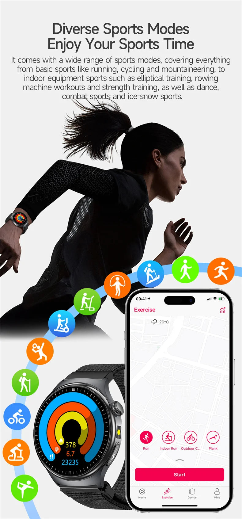 2026New Health Diagnosis Smart Watches Men Sport ECG Heart Rate Blood Pressure Uric acid Waterproof Smartwatches For Men women