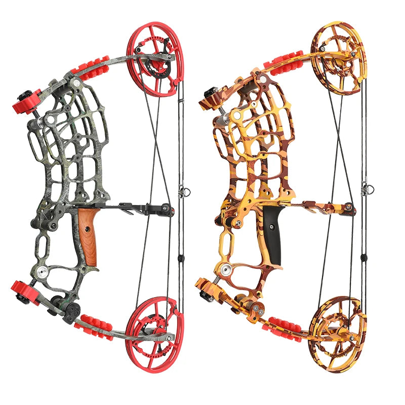 30-60lbs Compound Bow Shooting Steel Ball 420fps Dual Purpose Bow Archery Arrow 80% Let off for Right Hand Car Hunting Bow