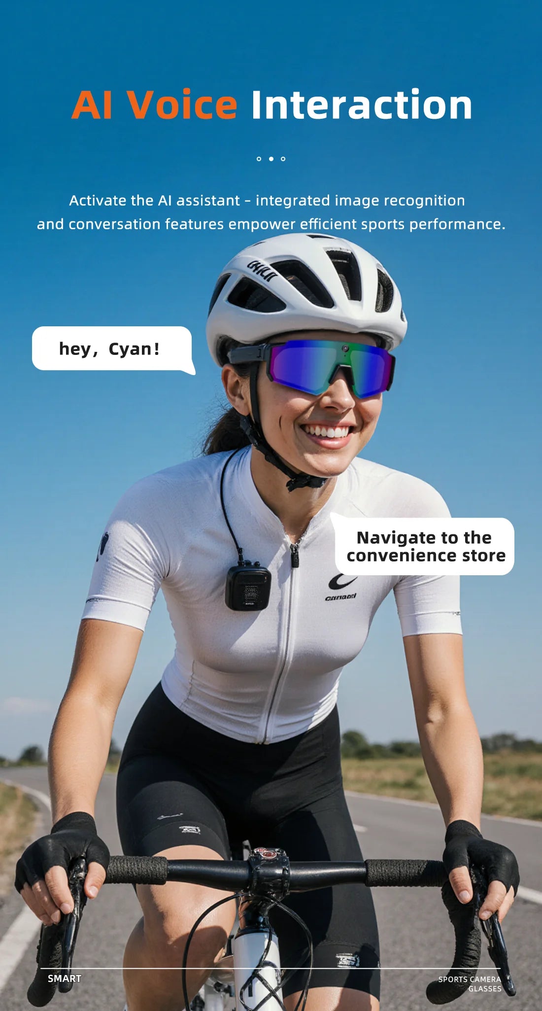 New Outdoor Sport 4K Anti-shake Camera Smart Glasses Men 1200P Video Recording Take Photo Waterproof Sandproof Sunglasses Women