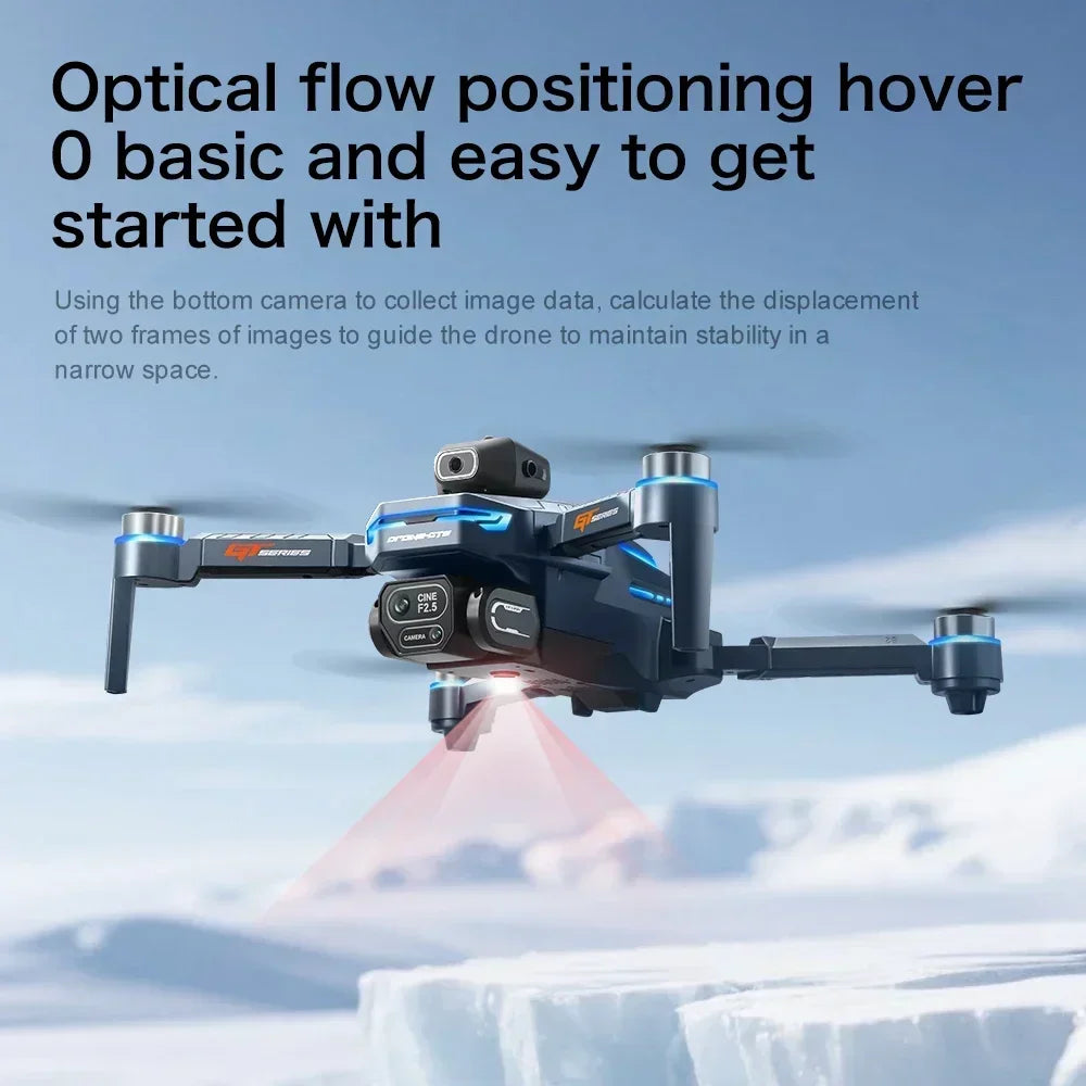 Drone 4K HD GT8 Camera Obstacle Avoidance Aerial Photography Brushless Drone with Screen Foldable RC Drone Quadcopter RTF