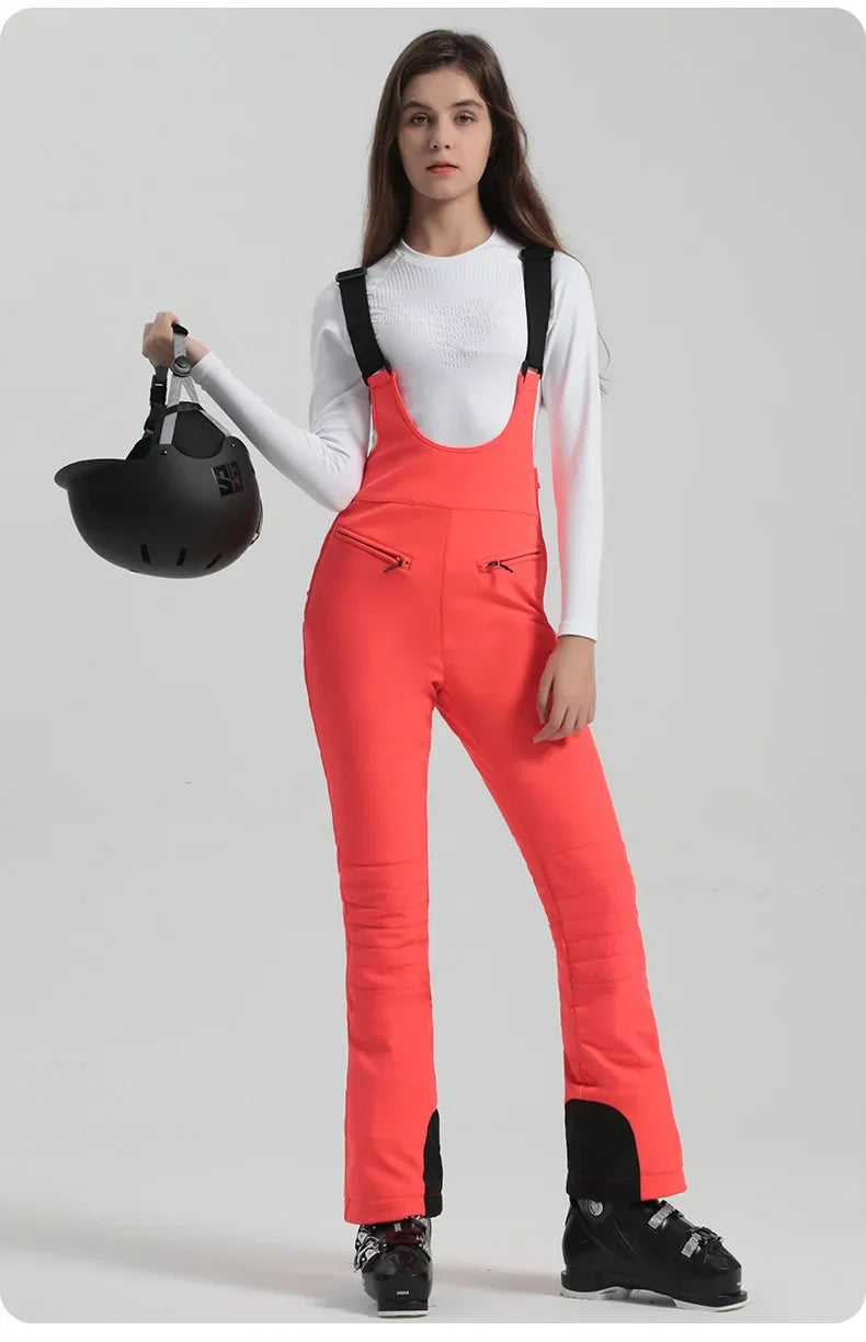Winter New Skiing Pants 2025 Female Slim Snow Trousers Women Sport Windproof Ski Overalls Outdoor Mountain Snowboard Jumpsuits