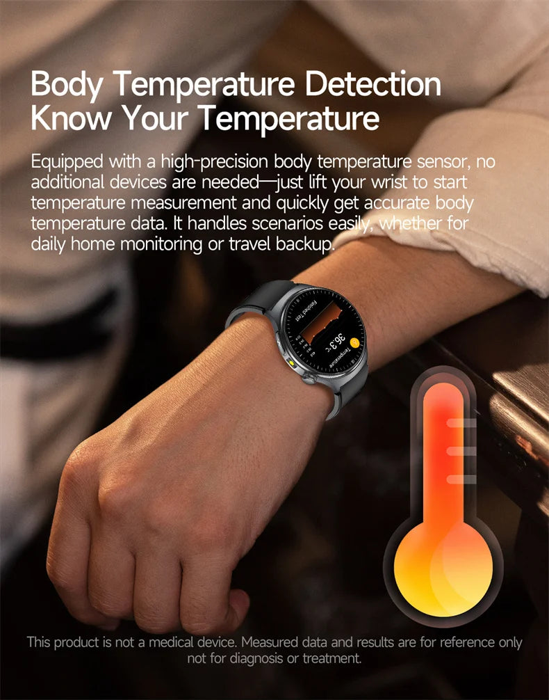 2026New Health Diagnosis Smart Watches Men Sport ECG Heart Rate Blood Pressure Uric acid Waterproof Smartwatches For Men women
