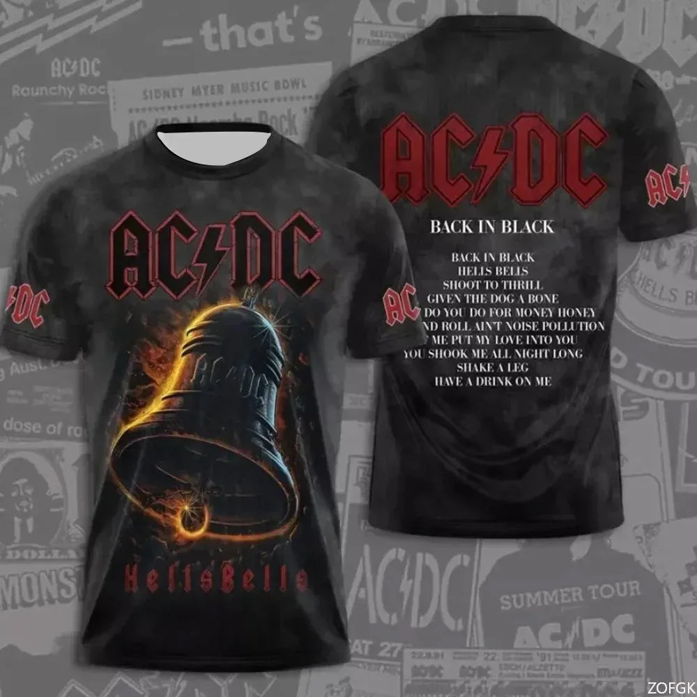 2025 Rock Band T-shirt 3D Printed Quick Drying Sports Breathable Men's Round Neck T-shirt