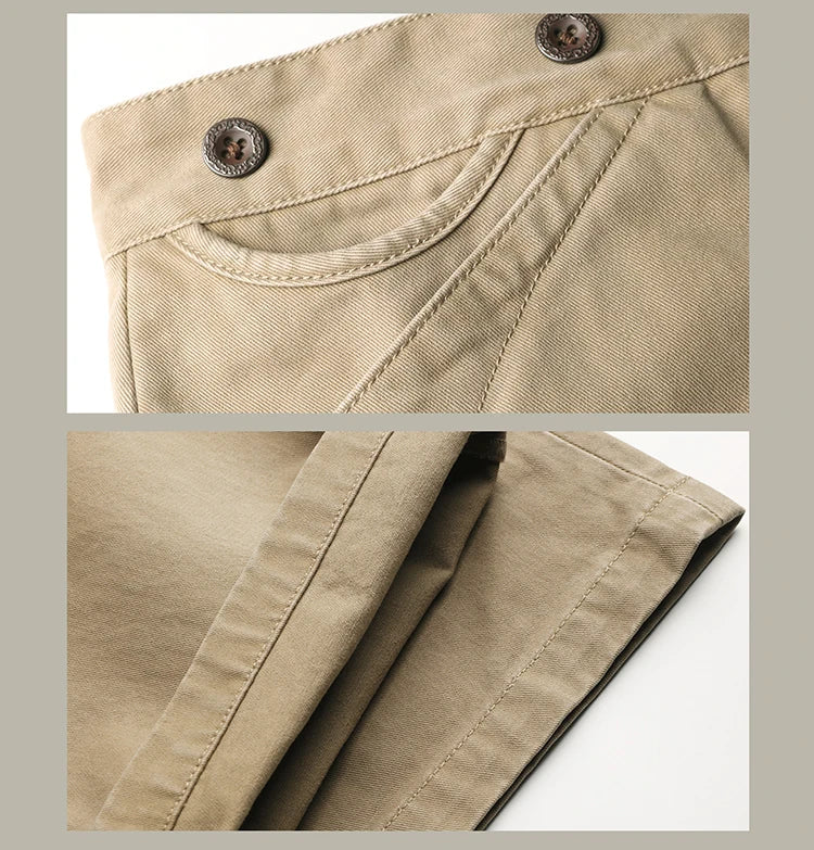 Red Tornado Chino Pants Retro Style Men's Cinch Back Casual Trousers Straight Fit