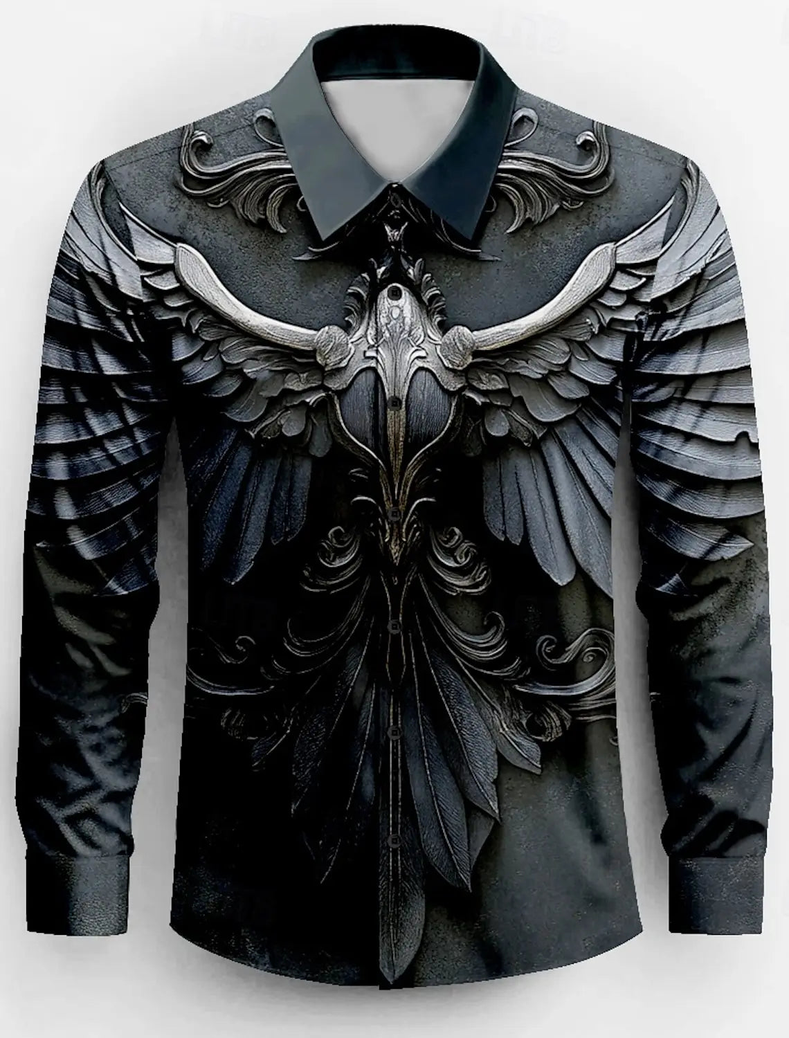 Men's Tiger Tiaras & Crowns Button Up Shirt Long Sleeve Fashion Casual Party Evening Wear Street Daily Spring  Shirt Collar