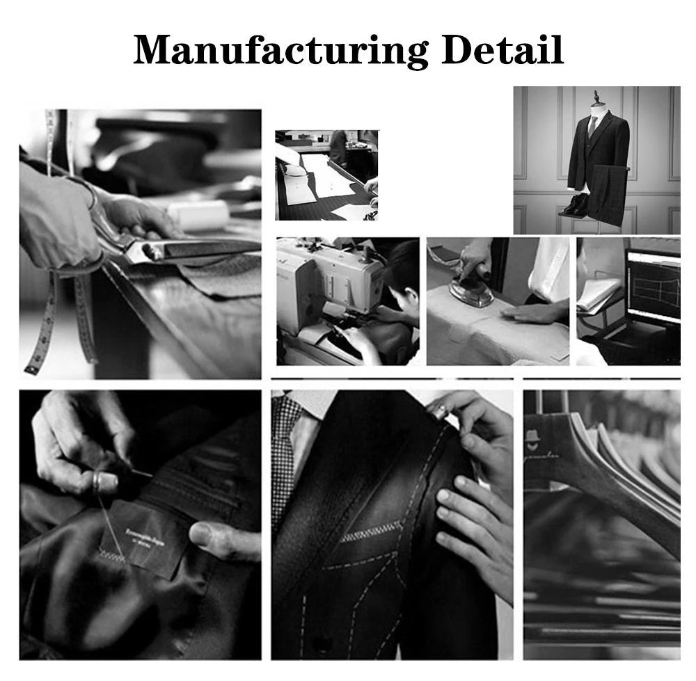 Male Fashion Beaded Suits Long For Wedding 3 Piece Set Single Breasted Prom Blazers Customized Man Banquet Party Tuxedos Outfit