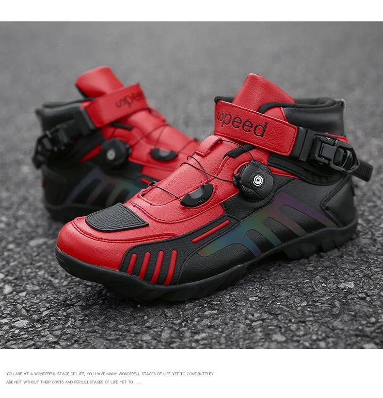 Motorcycle Boots Men Motocross Safety Protection Shoes Accessories Off-Road Racing Waterproof Anti Slip Short Boot motorcycles