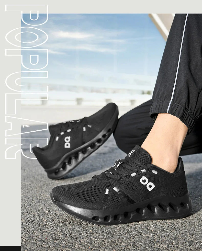 Men Casual Sports Running Shoes Marathon Air Cushion Breathable Lightweight Men Comfortable Athletic Nonskid Sneakers Outdoor