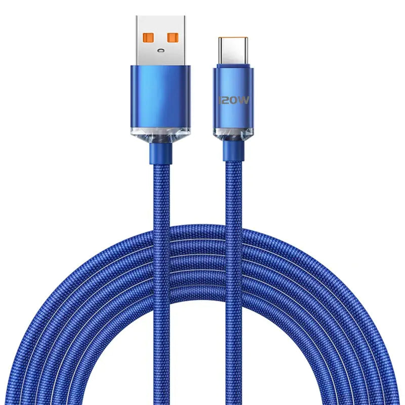120W Super Fast 6A Type-C Charging Data Cable