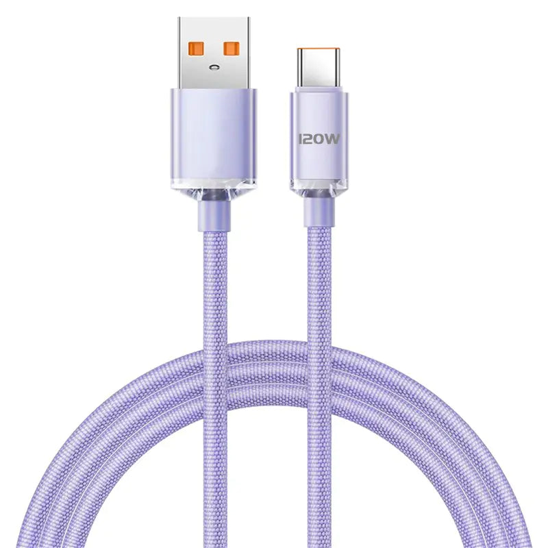 120W Super Fast 6A Type-C Charging Data Cable