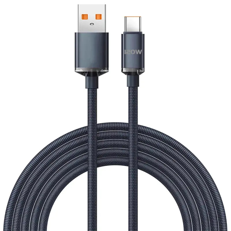 120W Super Fast 6A Type-C Charging Data Cable
